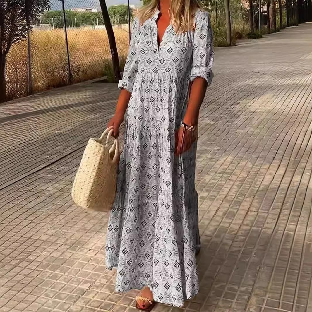 New large size dress summer casual spring summer long dress skirt know how many summers