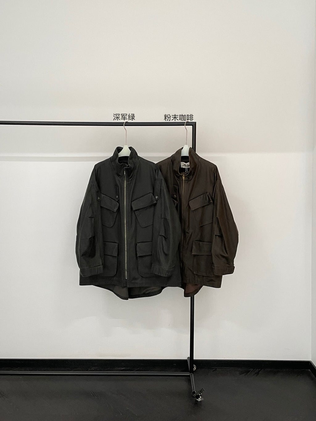 Spring new casual lapel retro old multi-pocket versatile long jacket