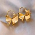 Pleated ear buckle earrings women's niche unique design earrings earrings high-end light luxury jewelry