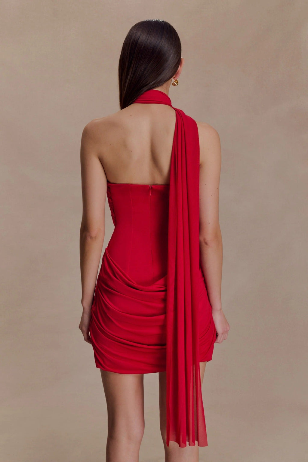 Ribbon pleated tube top short skirt slim fit sexy hottie hip wrap dress