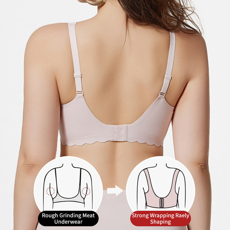 Large size seamless underwear gathers comfortably, anti-sagging seamless, comfortable seamless bra