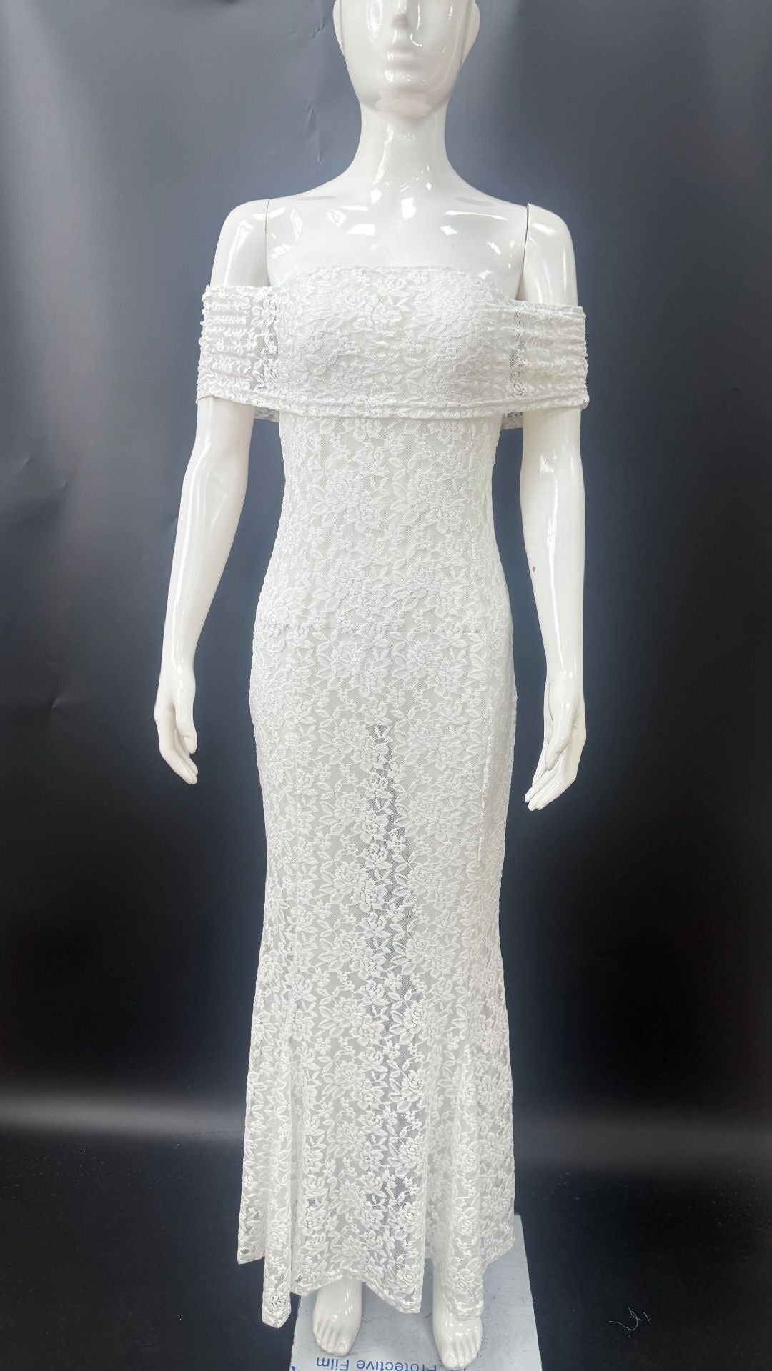 Lace one-shoulder dress backless sexy see-through bandeau skirt