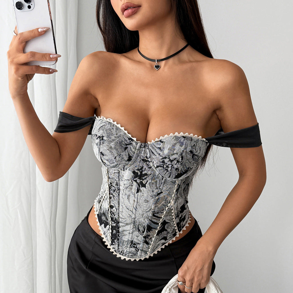 Jacquard Corset Top