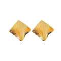 Geometric square irregular stud style personality hip hop silver needle earrings ins Internet celebrity exaggerated earrings tide