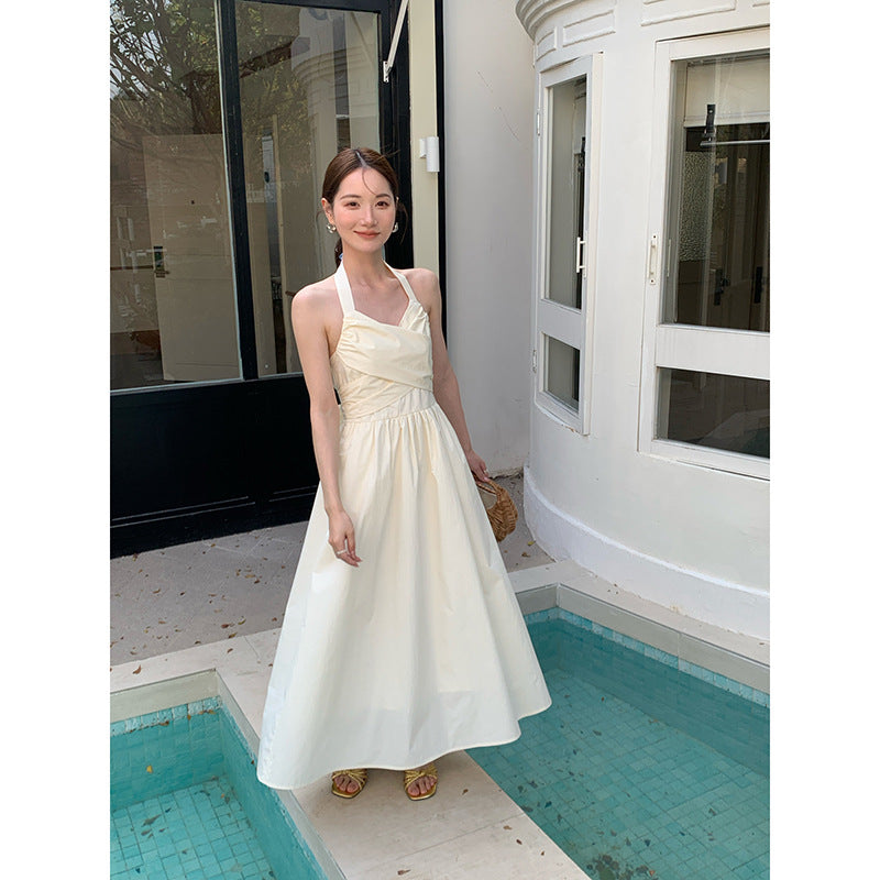 Temperament waist strap thin suspender dress