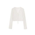 Thin Platycodon crochet long-sleeved lace cardigan women
