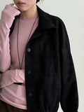 Chic slim-fitting and thin solid-color crew-neck bottoming shirt with front shoulder long-sleeved top in autumn
