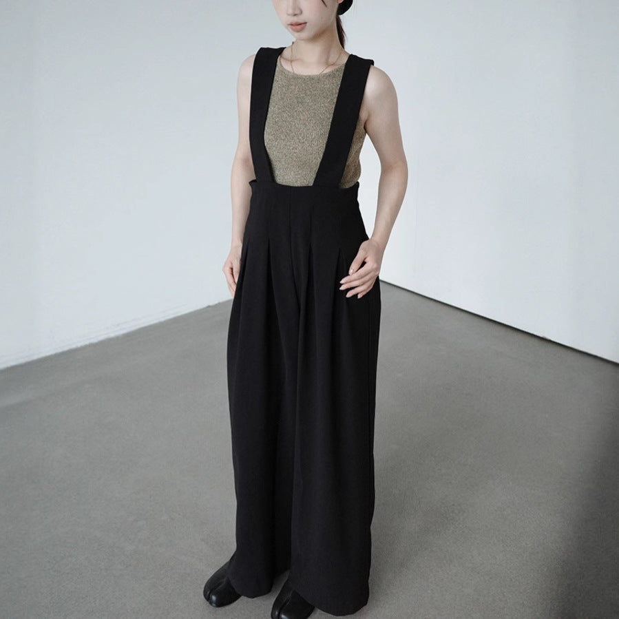Spring and summer new street-feeling high-waisted wide-leg casual pants