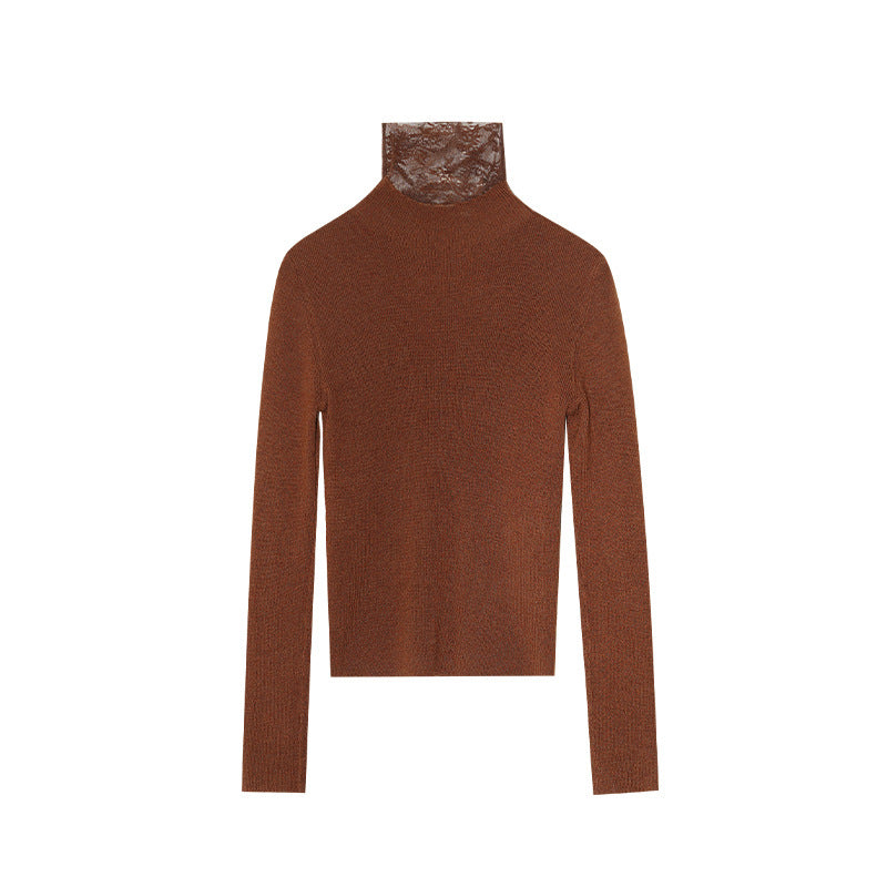 Half-height crew neck sweater