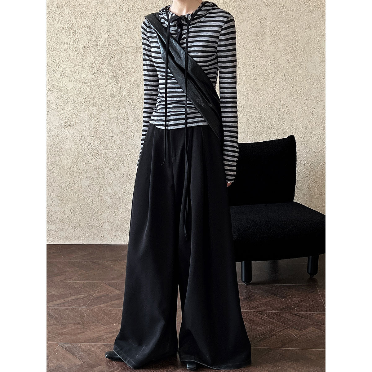 New drape trouser legs casual floor pants