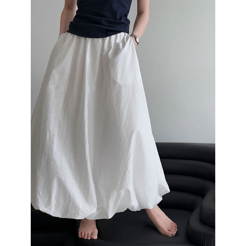 Simple summer new design high waist A skirt