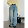 American retro gypsy hot diamond casual versatile wide-leg jeans spring new high-waisted trousers
