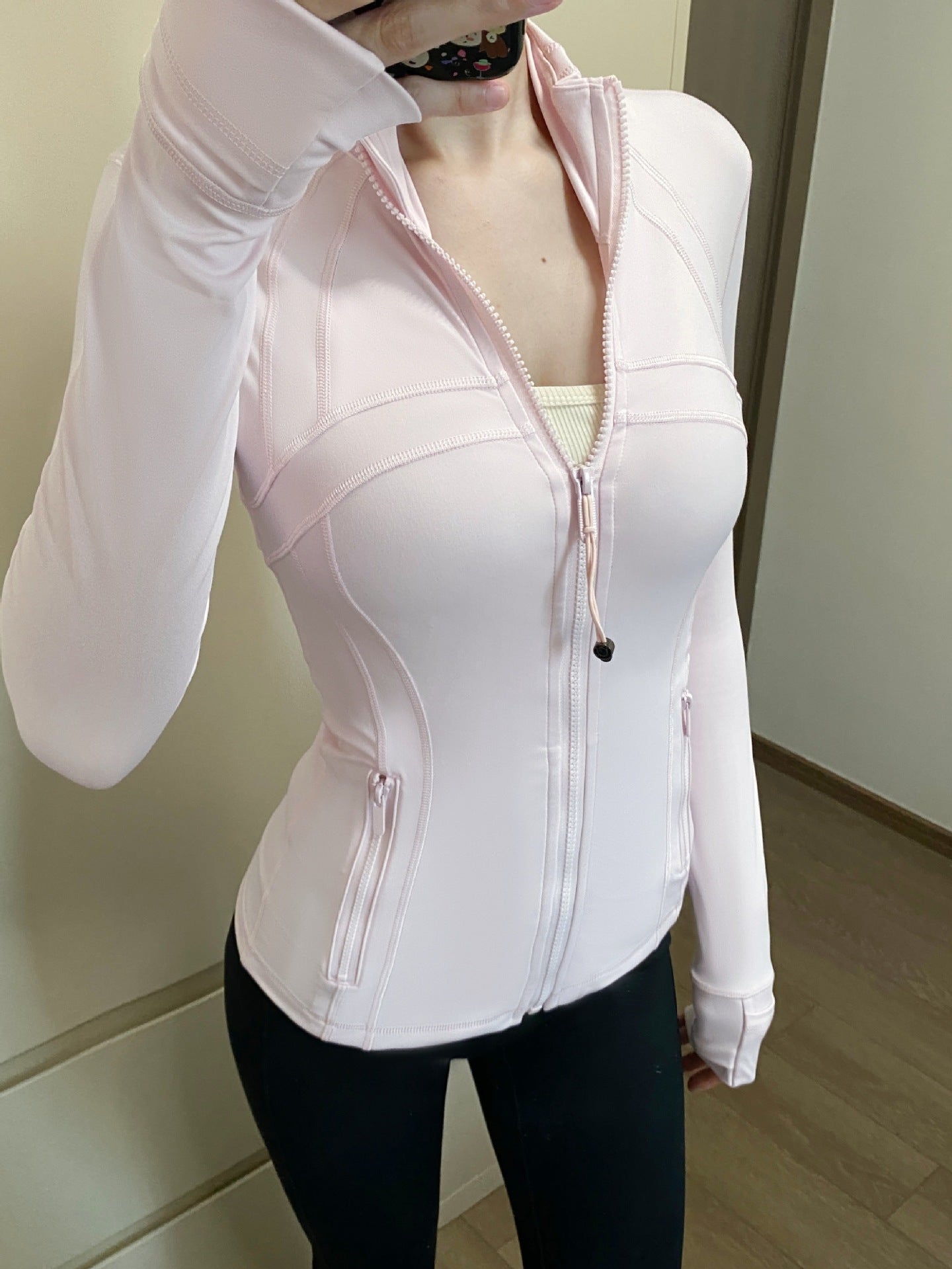 Yoga Jacket Women Long Sleeve Zip-Up Breathable Sports Fitness Top