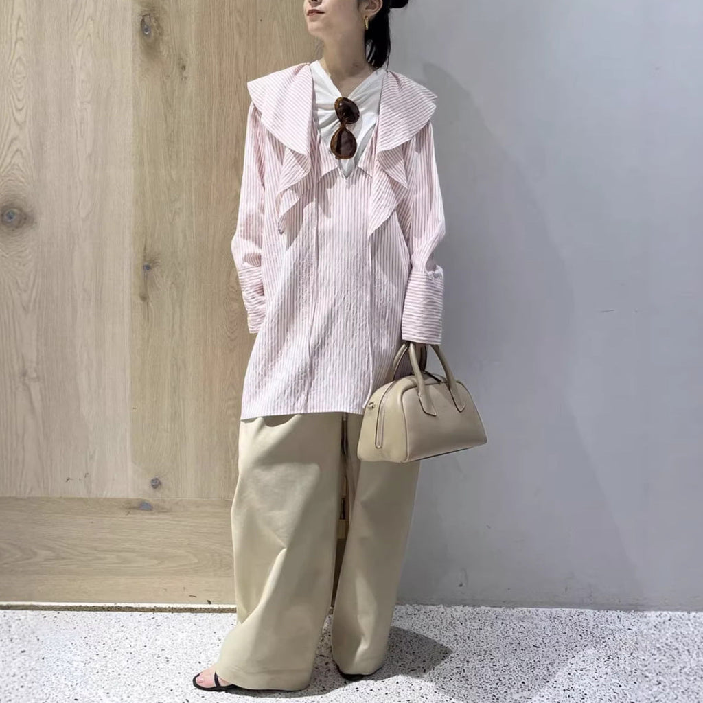 New Japanese loose and thin silhouette top
