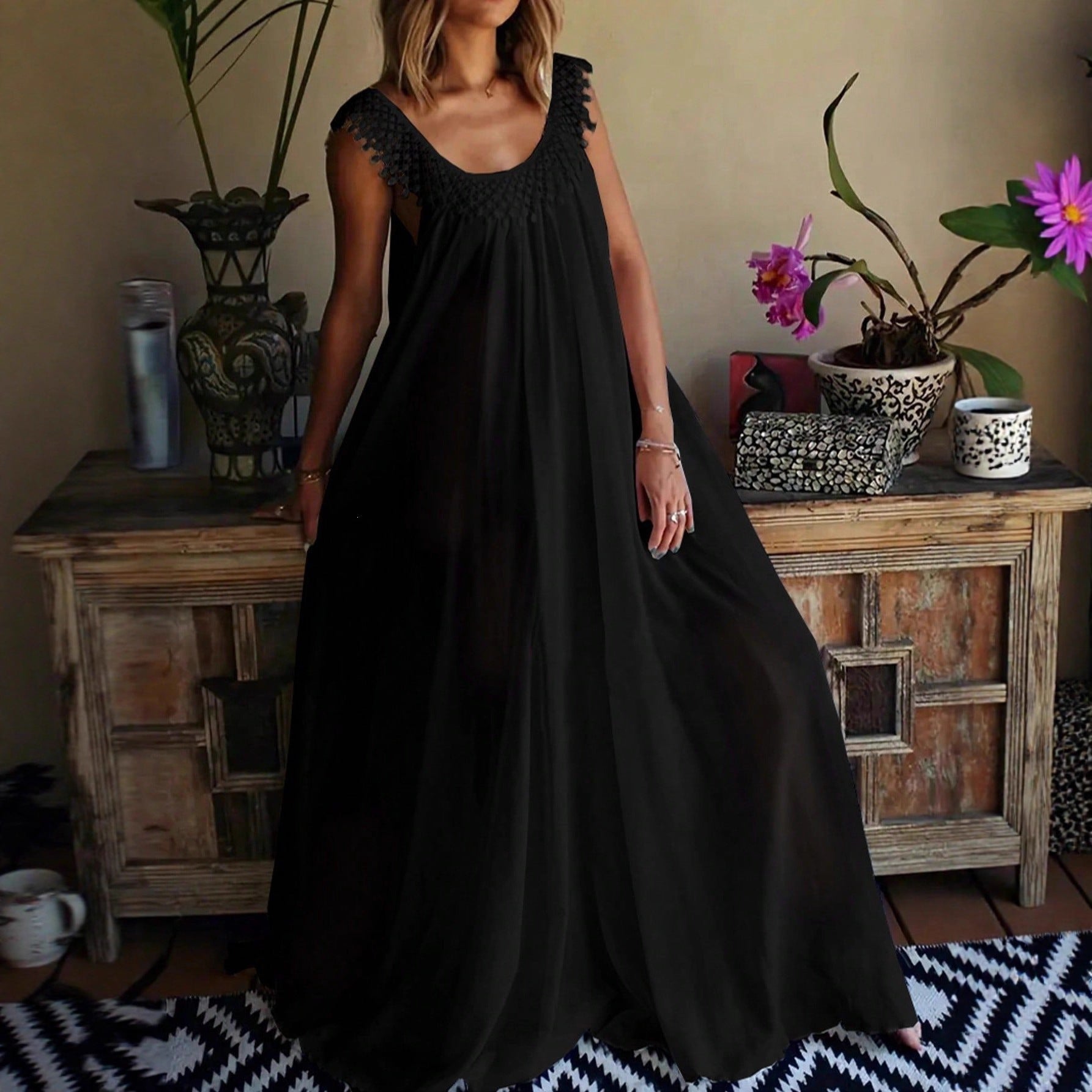 Spring summer long dress evening dress skirt high-end temperament long dress dress