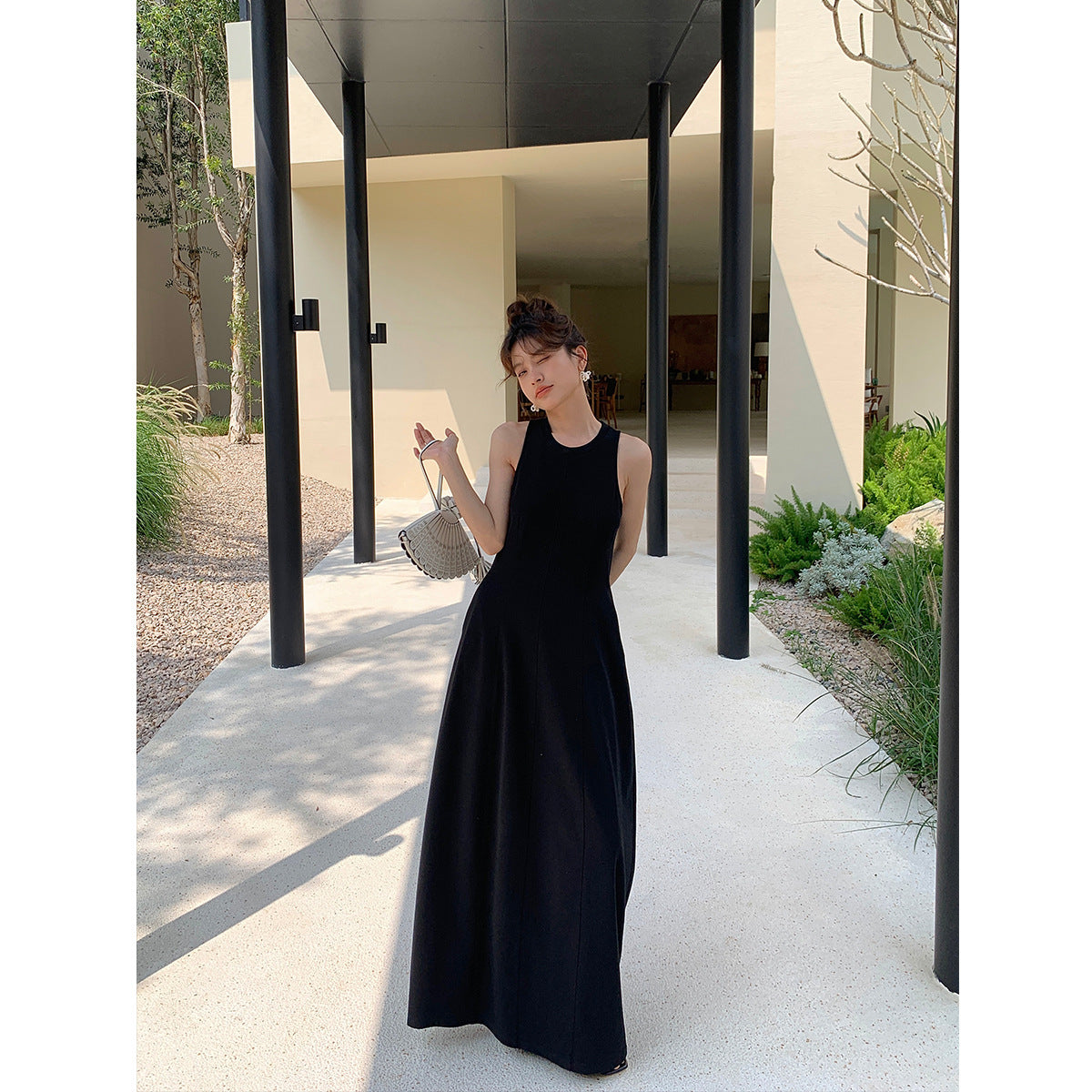Korean version casual sleeveless dress