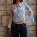 Stylish casual versatile lace-up shirt