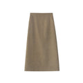 Skinny long high-waisted split-ended temperament skirt