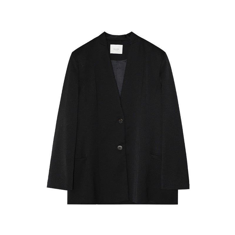 Casual and fashionable temperament versatile v-neck loose blazer