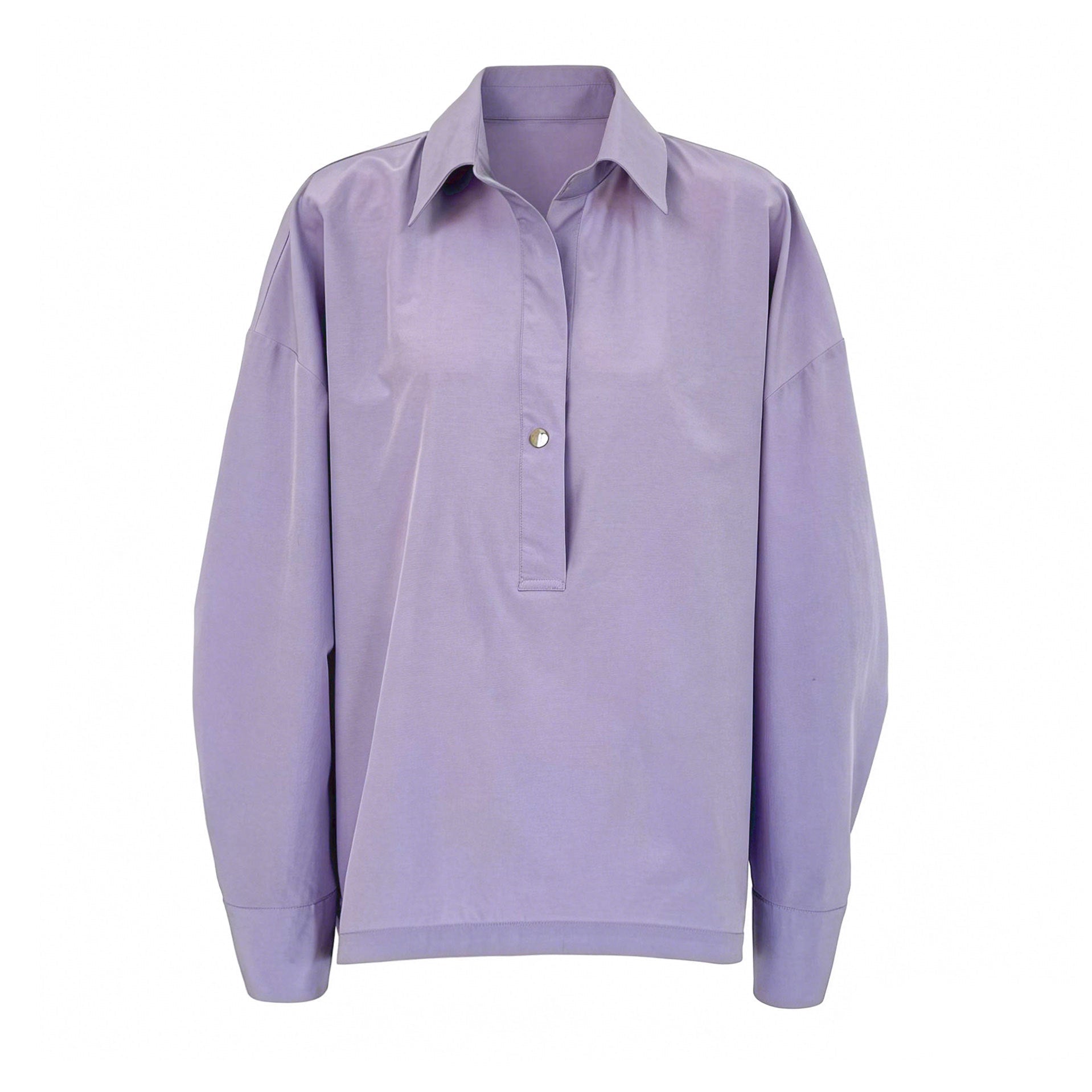 Korean design sense silhouette loose lazy style shirt women's 26 early spring casual versatile shirt top
