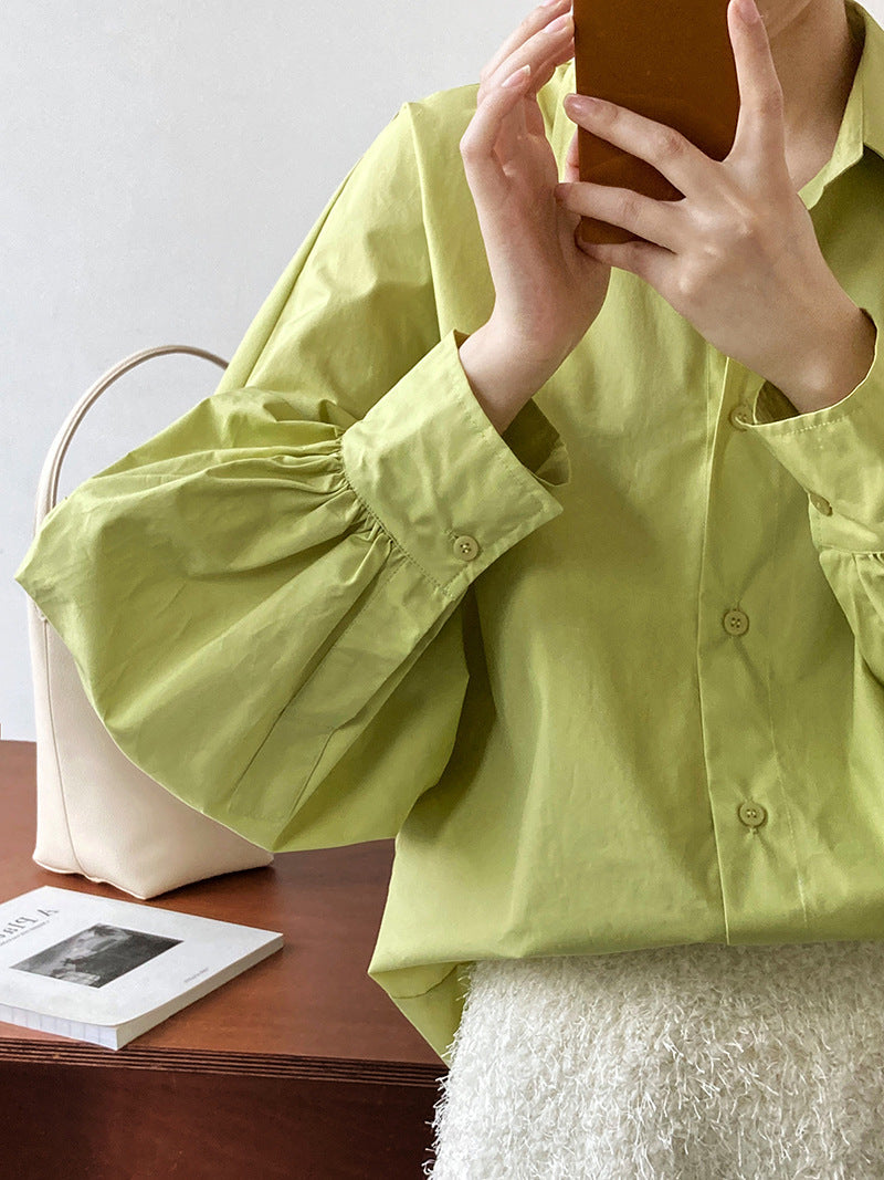 Premium Lantern Sleeve Shirt Top