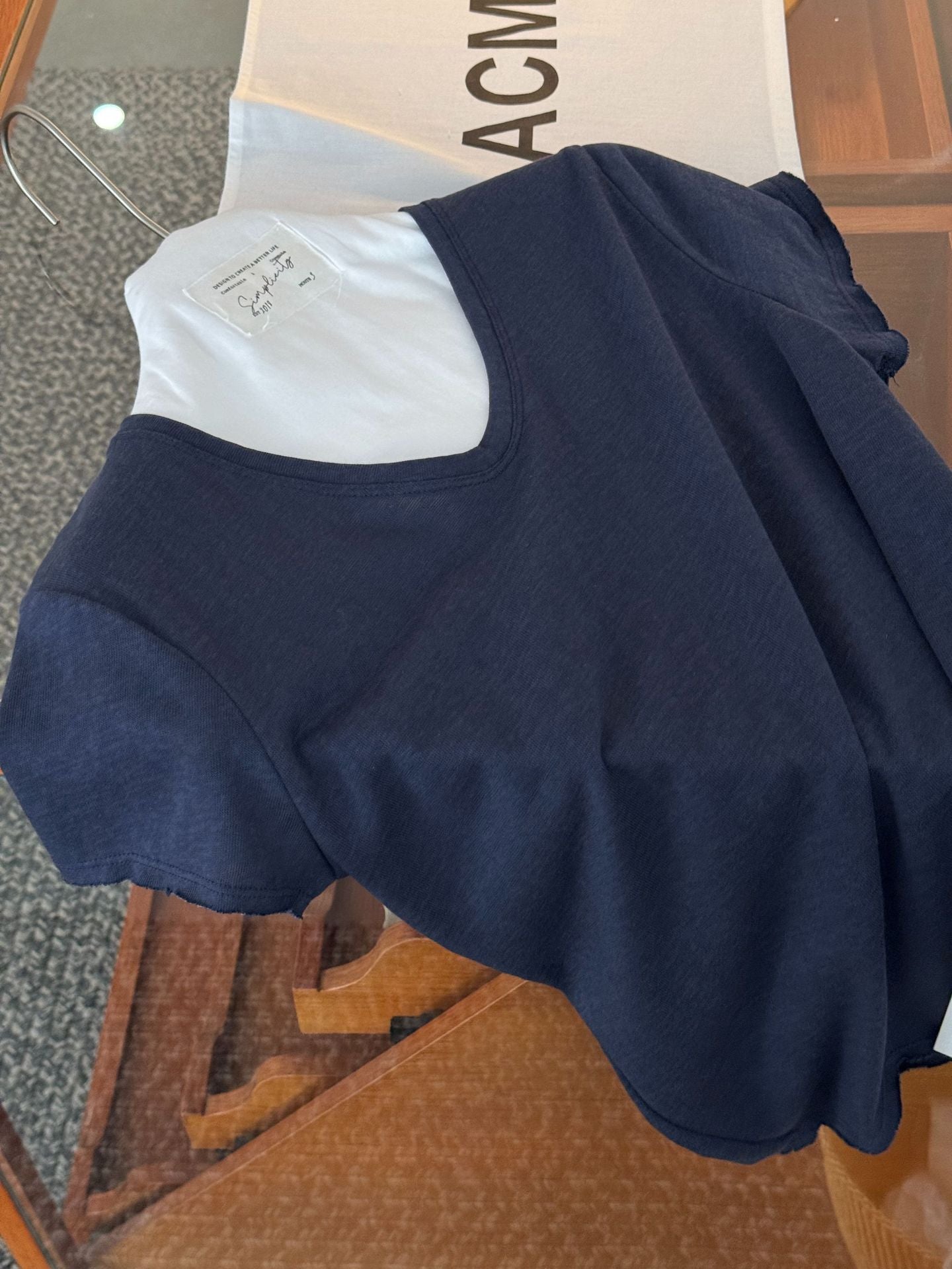 Back cloth embroidered chicken heart collar soft skin-friendly short sleeves