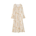 Holiday sweet flared sleeve ruffle floral dress