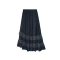 Mori girl atmosphere sweet elastic lace stitching skirt