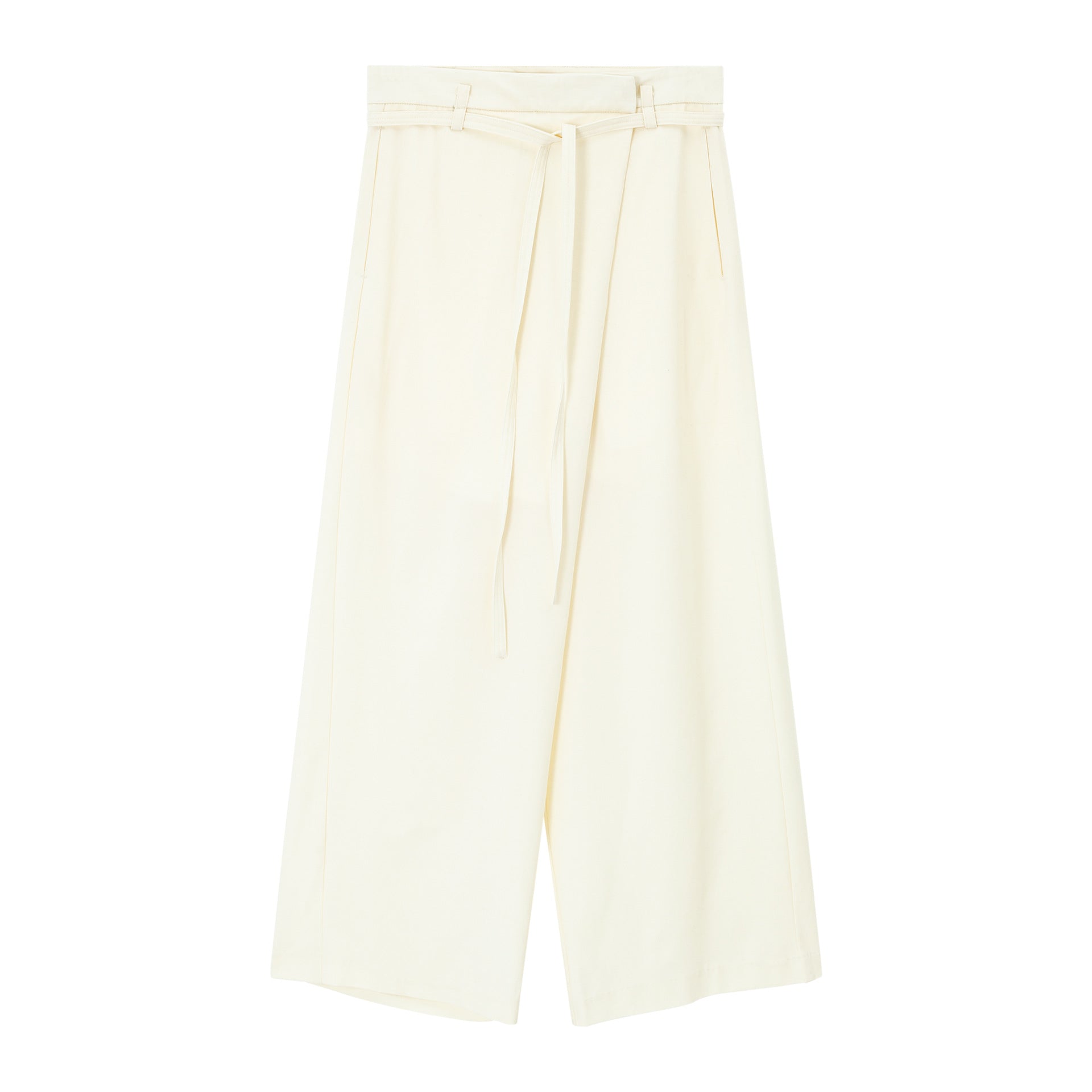 Autumn design soft wool diagonal placket lace-up versatile casual pants