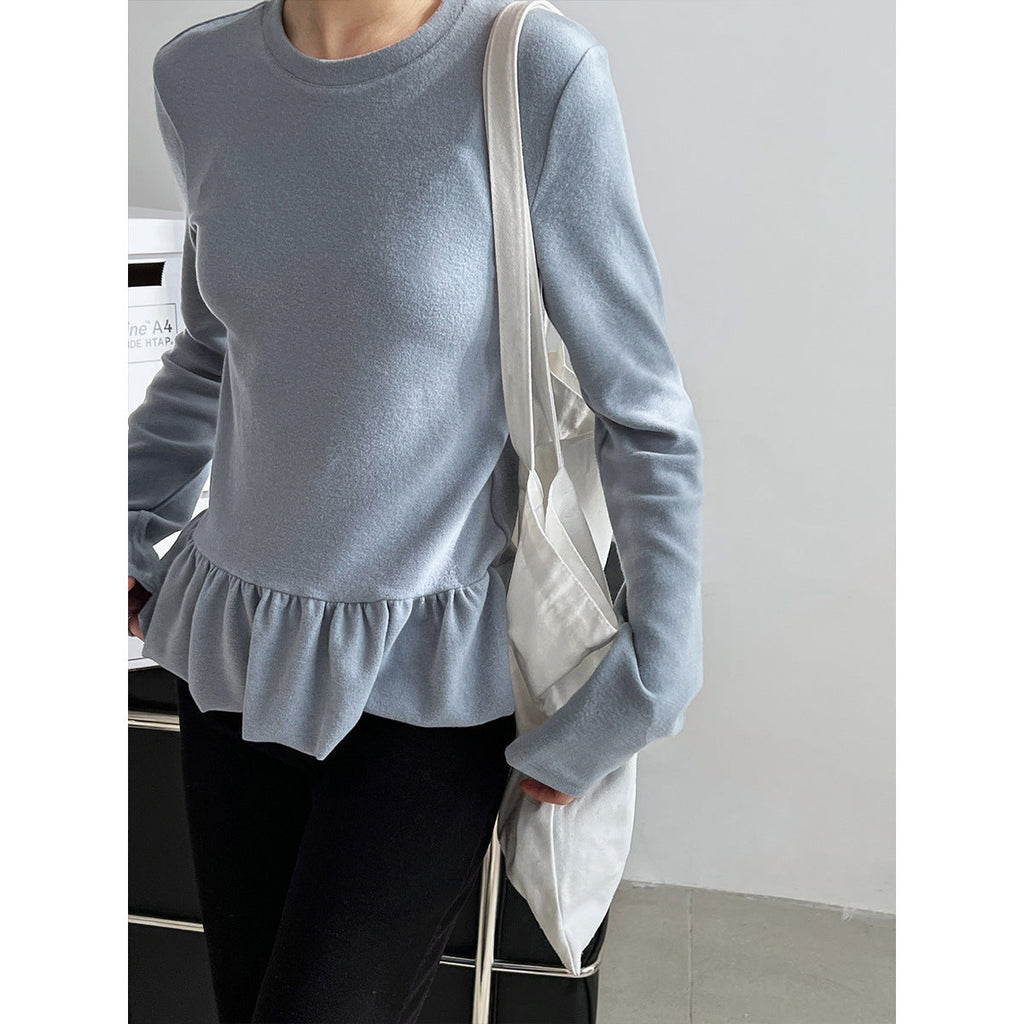 Ballet skirt ruffle bottom T-shirt