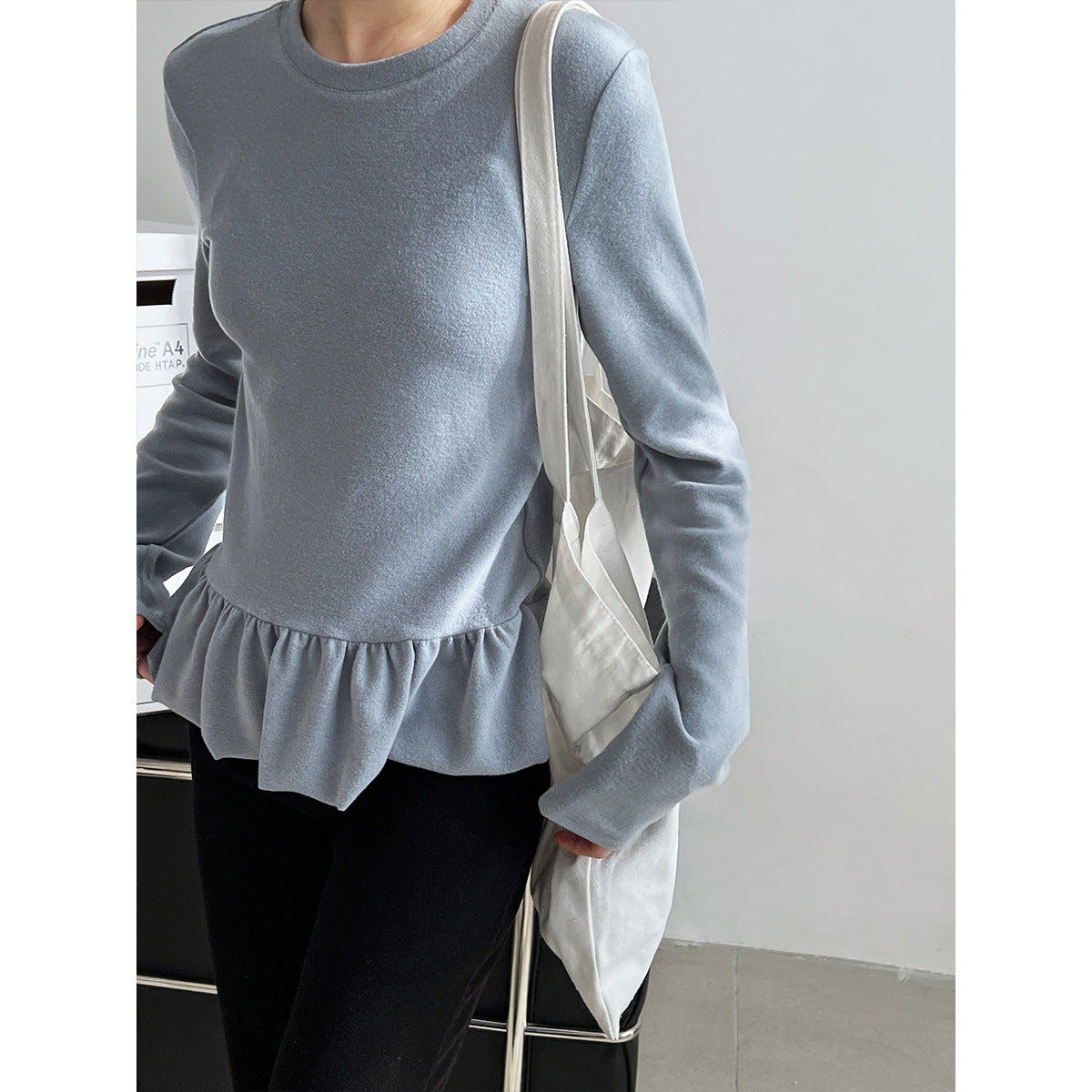 Ballet skirt ruffle bottom T-shirt
