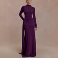 Fashion French Ribbon Long Sleeve Knitted Dress Celebrity Autumn and Winter Hip Dress