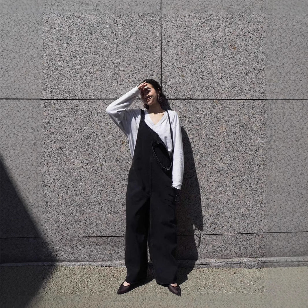 Spring and summer fashionable cool show casual pants denim overalls jumpsuit