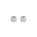 Authentic niche design feeling ice transparent opal double-sided water drop ear buckle exquisite versatile earrings temperament light luxury earrings