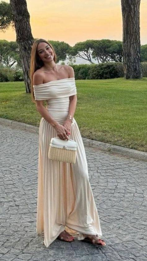 Fashion spliced resort-style one-shoulder slim-fit bandeau dress