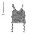 26 early spring American retro hottie leopard print sexy halter top