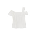 Sweet and Spicy Fashion Chic Temperament Waist Slant Shoulder Shirt