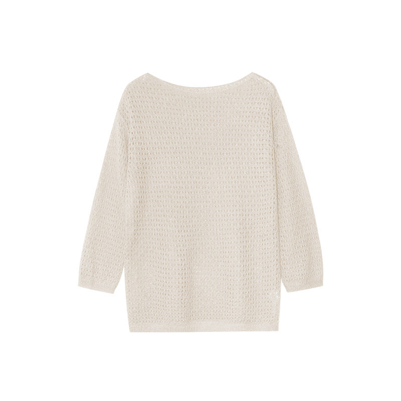 Dopamine blouse loose-fitting long-sleeved knitted sweater