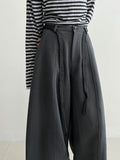 Korean casual loose and drape loose wide-leg pants women's autumn new belt versatile trousers