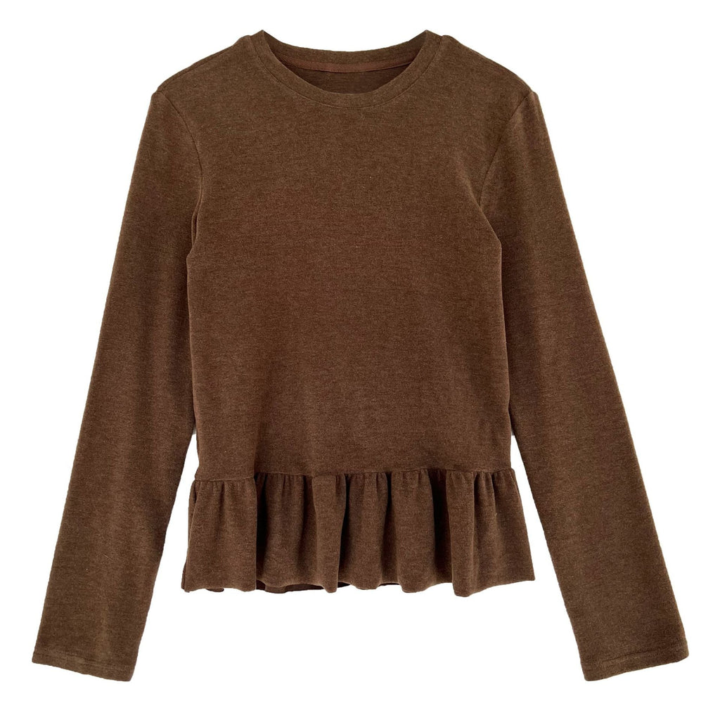 Ballet skirt ruffle bottom T-shirt