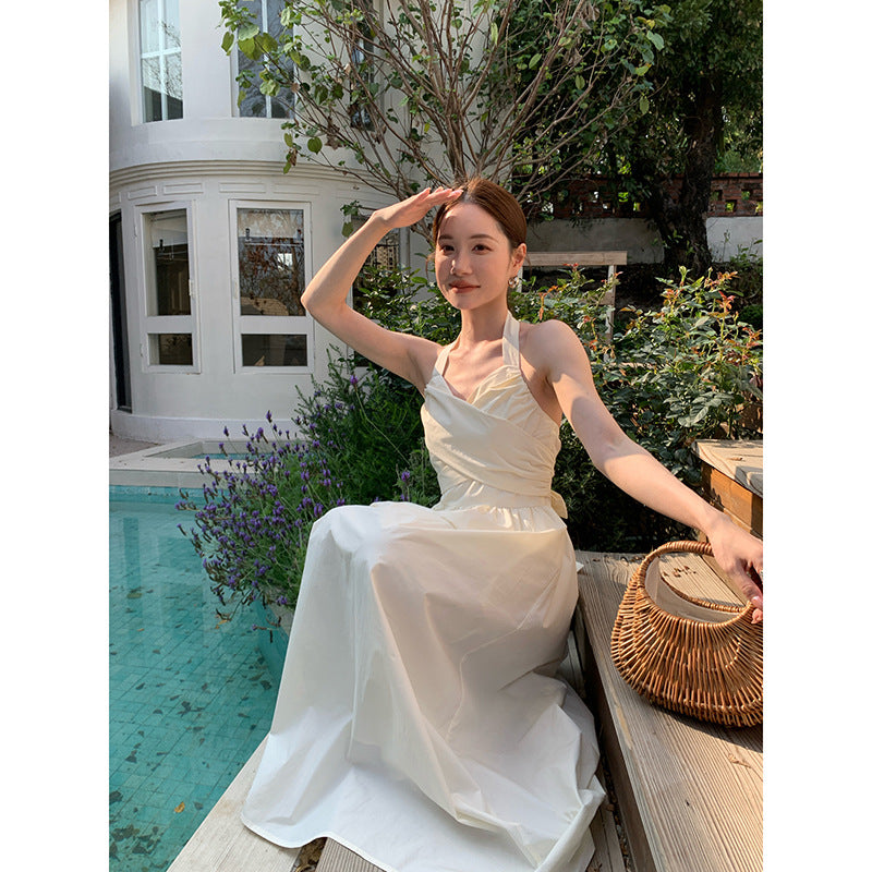Temperament waist strap thin suspender dress