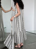 Bohemian print sleeveless tank dress with bag - new summer ethnic style dress