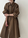 British Hepburn style high-end temperament trench coat women's autumn new simple strap coat