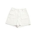 Summer new casual high-waisted French hemp retro versatile tooling shorts casual pants