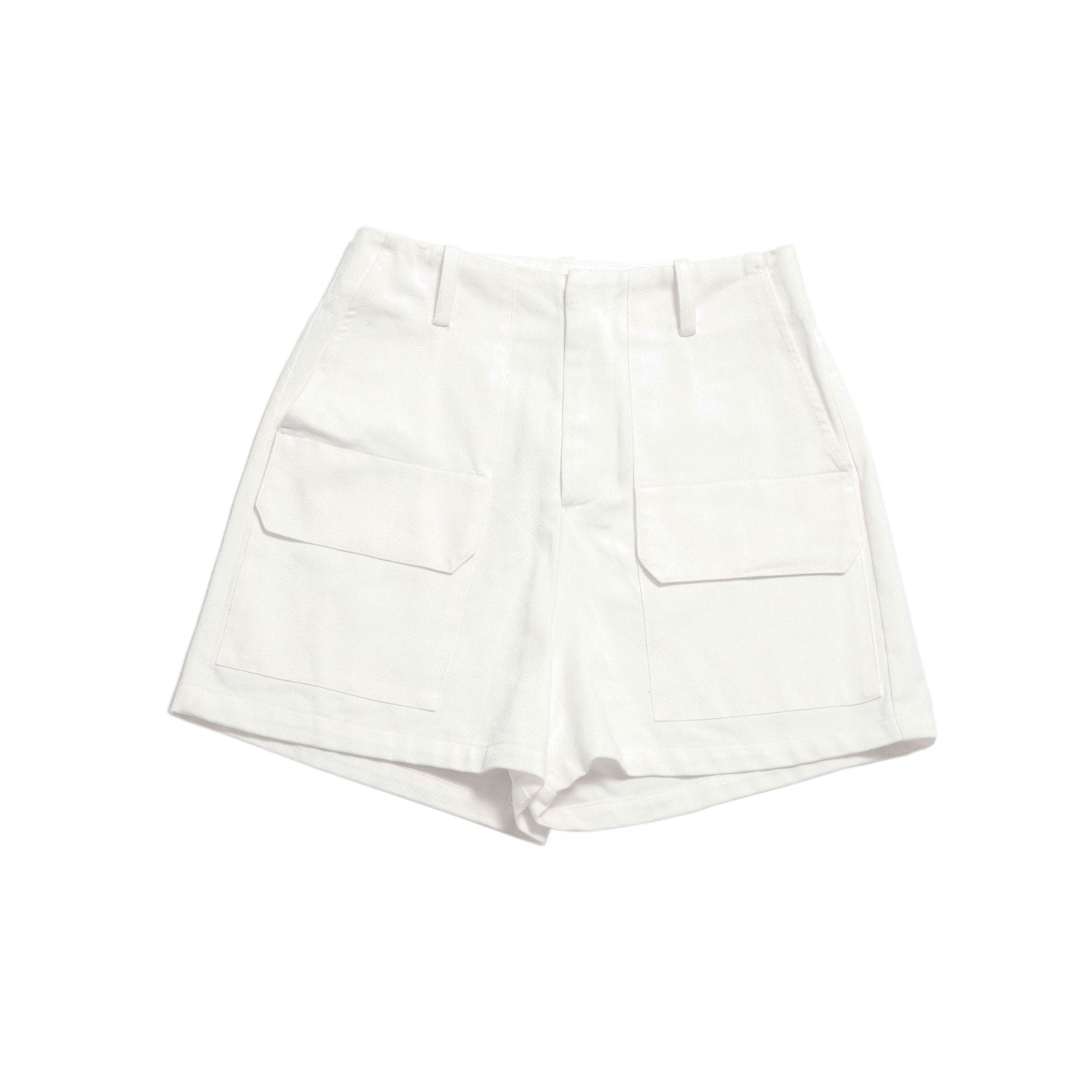 Summer new casual high-waisted French hemp retro versatile tooling shorts casual pants