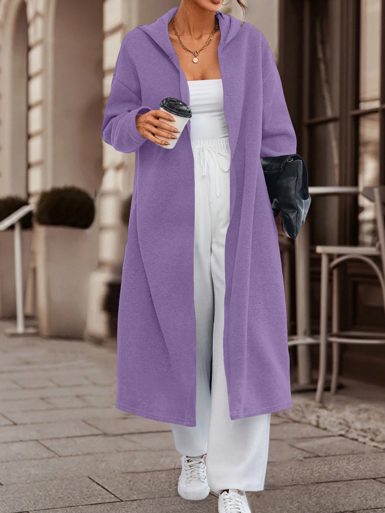 AliExpress Independent Station Autumn and Winter New Fashion Casual Commuter Long Cardigan