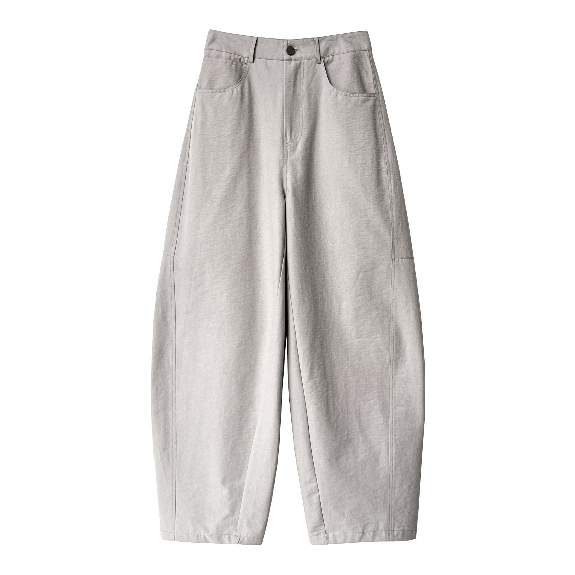 Japanese simple relaxed design scimitar slacks women's spring new wide-leg trousers