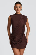 Fashion Pleated Slim Hip Wrap Skirt Halter Sexy Spice Girl Holiday Dress