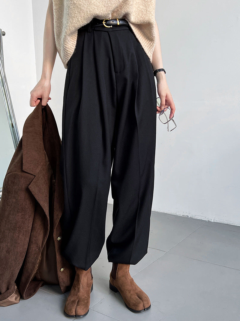 Minimalist old money wind mopping suit pants
