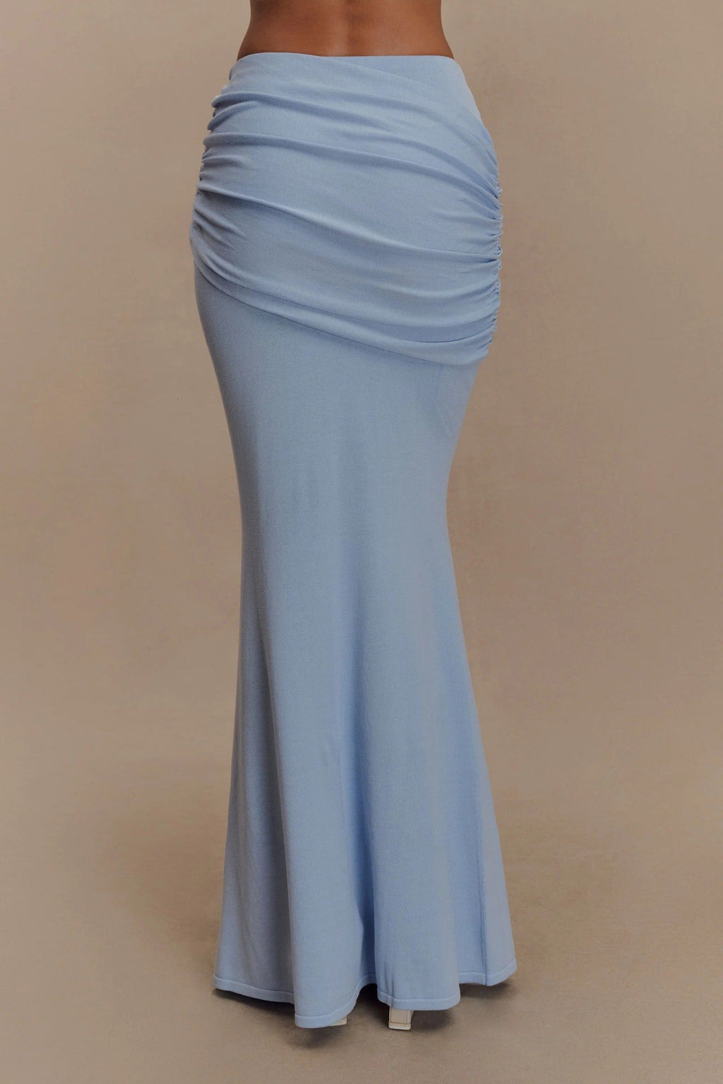 Fashion temperament Elegant pleated knitted hip skirt Slim mopping fishtail skirt